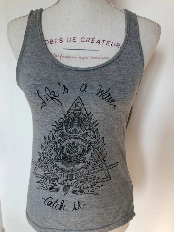 Débardeur gris « Life is a Joke x Eleven Paris » – photo 2
